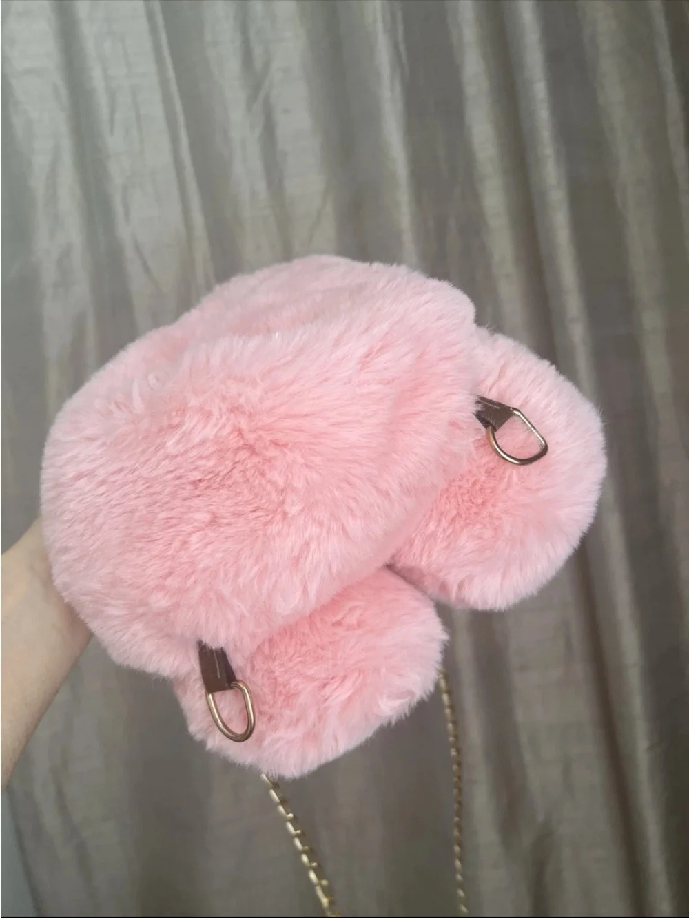 Plush Pink Teddy Bear Crossbody Bag handbag for Kids toy